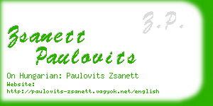 zsanett paulovits business card